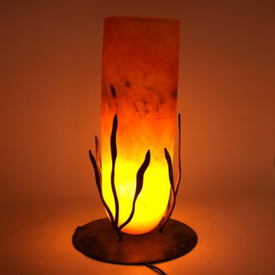 a lamp that is sitting on top of a table