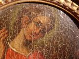 an image of a painting of a man in a red shirt