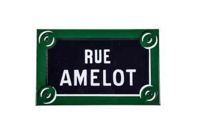 a sign that says rue ameloot on it