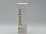 a white box with a purple and green logo on it