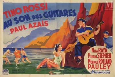an old movie poster for two roses and some guitars