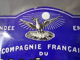 a blue sign with a picture of a bird on it