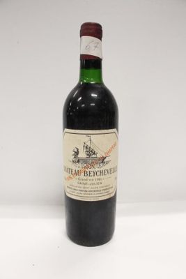 a bottle of red wine sitting on top of a white table