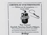 a picture of a certificate for authenticity of a bottle of wine