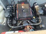 a small engine in the back of a boat