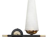 an image of a wall mounted lamp with a cone shade