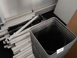 a lot of pipes that are sitting on the floor
