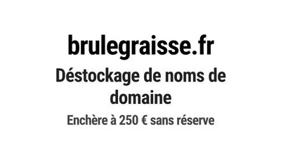Nom de domaine brulegraisse.fr.
