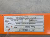 a label on the back of an orange box
