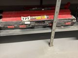 a shelf full of tools in a room with a lot of shelves