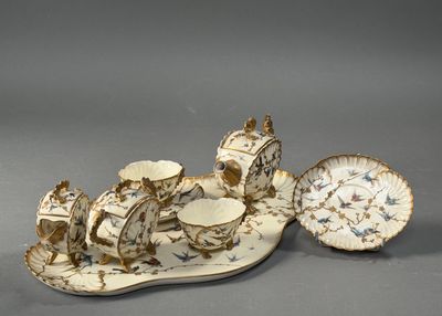 a picture of a fancy tea set on a tray