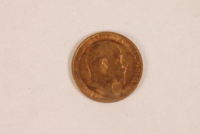 PAS D'ENCHERES LIVE - FRAIS 5% HT. Pièce de demi Souverain or Edouard  - Photo 1