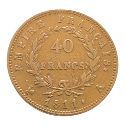 l'image d'une pièce d'or sur laquelle figure le chiffre 40