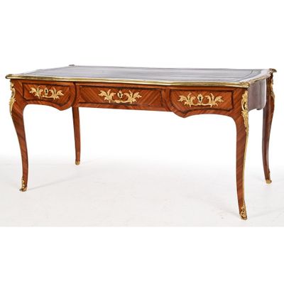 une image représentant un bureau avec un plateau en marbre sur fond blanc