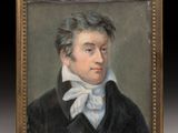 portrait d'un homme vêtu d'un manteau noir et d'un nœud papillon blanc