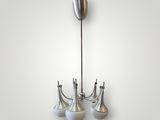 an image of a chandelier with five lights hanging from the ceiling