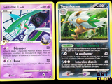 deux cartes Pokémon sur lesquelles figurent un chat et un oiseau