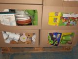 a cardboard box with a bunch of items inside of it