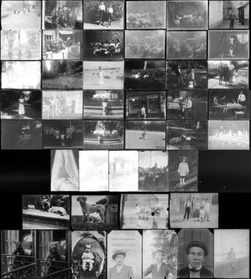 Ensemble de quarante-six plaques photos au gélatino-bromure …