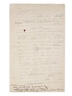 une lettre manuscrite d'un homme qui a écrit une lettre à sa mère