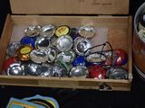 a box full of beer cans sitting on a table