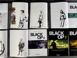 several books of black ops and black ops are lined up on a table