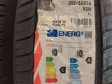 a close up of a tire with a sticker on it