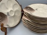 a lot of plates stacked on top of each other