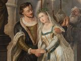 an image of a painting of a man and a woman standing next to each other