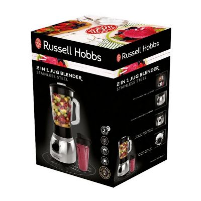 the box of a blender with a blender inside of it