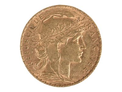 Pièce de 20 francs or au coq, 1902. Petites usures. - Photo 1