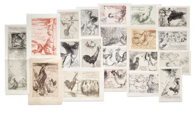 une série de dessins d'animaux et d'oiseaux sur un fond blanc