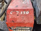 a red box sitting on the back of a motorcycle