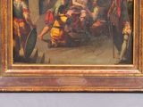 painting of a painting of a man being taken to the hospital by a nurse