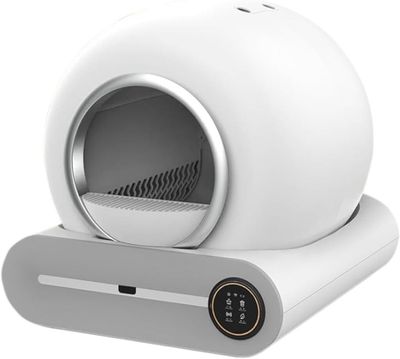 an image of a small white object sitting on top of a stand