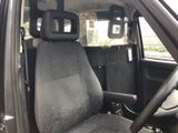 a black seat in the back of a car