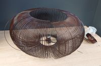 Suspension ronde en métal gris et doré- diamètre: 70cm , hau… (photo 2)