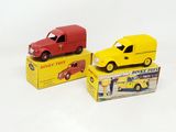 three toy cars that are sitting on top of each other
