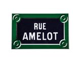 a sign that says rue ameloot on it