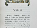 an old book with a picture of a woman on it
