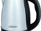 a close up of a stainless steel kettle on a white background