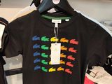 a black shirt with a colorful design on it