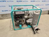 an image of a pump on a cart in front of a wall