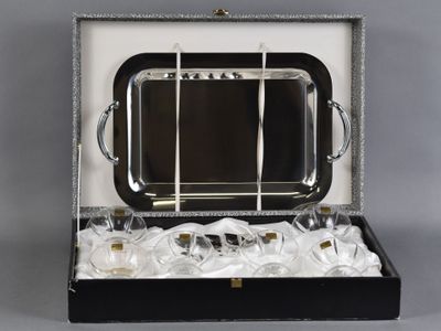 a black case with a mirror inside of it