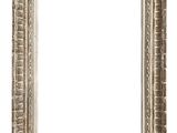 a silver picture frame on a white background with a brick pattern