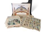 an image of a collection of old postcards with a picture of a man riding a horse