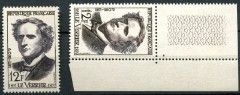 two stamps with a picture of a man and a woman on them