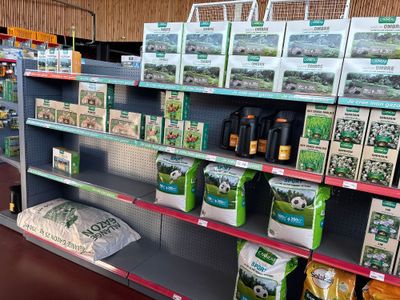 many items on the shelves in the store for sale
