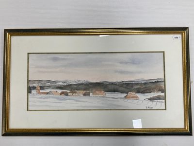 DUGHER Bernard (XXe). Plaine ennneigée. - Photo 1