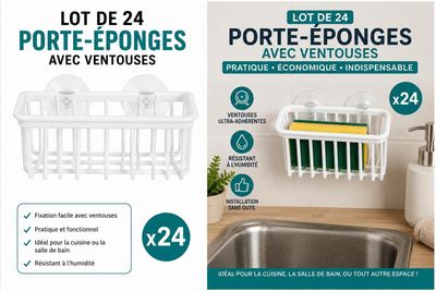 lot de 24 porte-éponges avec velcro - lot de 24 porte-éponges avec velcro